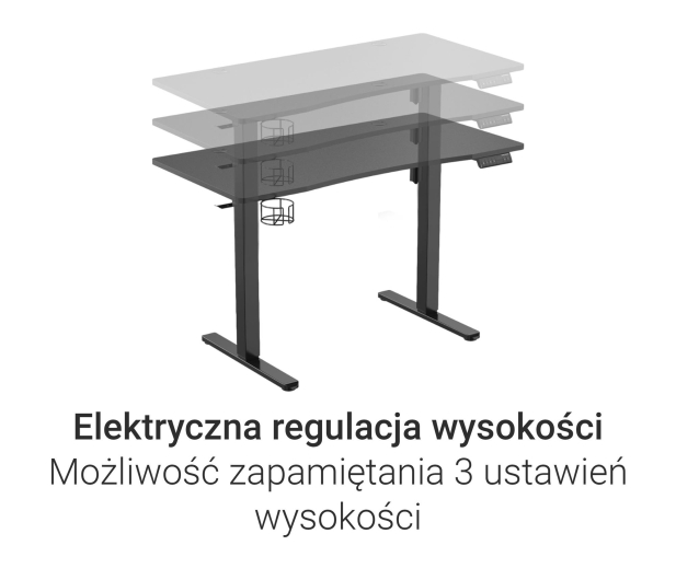 SILVER MONKEY Biurko elektryczne ED-120 black SMM024 - 1162803 - zdjęcie 4
